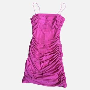 Princess Polly Ruched Mini Dress Pink Size 6